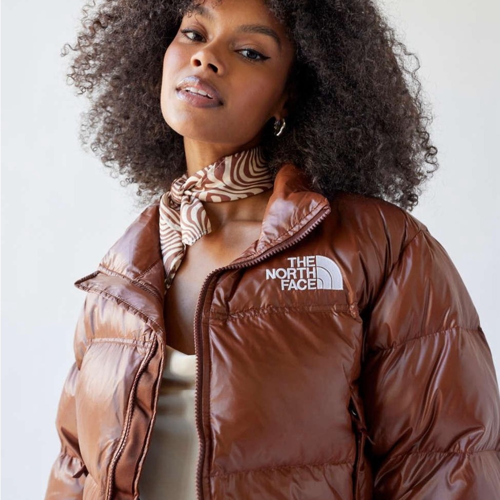 The North Face 1996 Retro Nuptse Cropped Jacket- Brown- NWOT- Medium